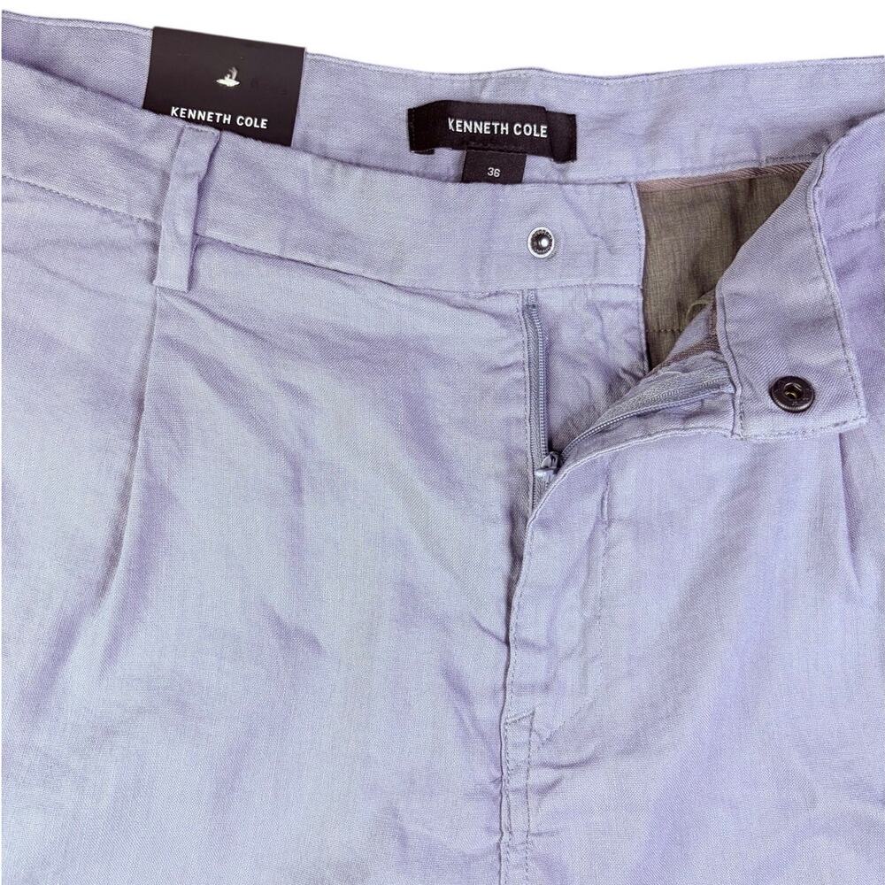 Kenneth Cole NWT Men’s Shorts Size 36 Blue Techni-Cole Stretch Flat Front - Picture 2 of 5